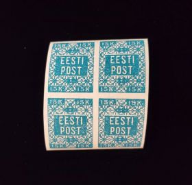 Estonia Scott #2 Block of 4 Mint Never Hinged