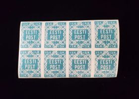 Estonia Scott #2 Block of 8 Mint Never Hinged