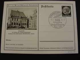 1938 German Third Reich Postal Card Graf Zeppelin Cancel 01f