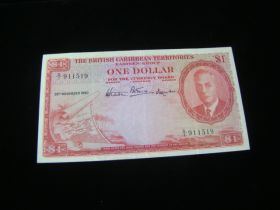 British Caribbean Territories 1950 $1.00 Banknote XF Pick#1