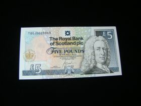Scotland Royal Bank Of 2002 5 Pounds Banknote Gem Unc. Pick#362