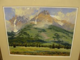 Lorenzo Chavez, In The Rockies, Pastel On Board, 18″ x 14″