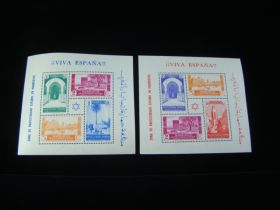 Spanish Morocco Scott #173a-174a Set Sheets Of 4 Mint Never Hinged