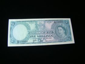 Fiji 1965 5 Shillings Banknote VF+ Pick #51e