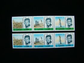 Qatar Scott #102-102a Complete Set Strips Of 3