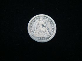 1857 Liberty Seated Silver Half Dime Fine 90508