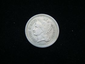 1865 Three Cent Nickel VF+ 120508