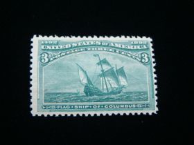 U.S. Scott #232 Mint Never Hinged Santa Maria Flagship Of Columbus 03