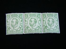 Great Britain Scott #158a Strip Of 3 Mint Never Hinged