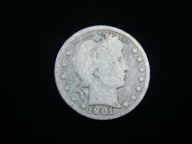 1901 Barber Silver Quarter Good 50801