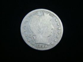 1898 Barber Silver Quarter Good 60801