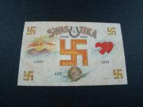 1908 Swastika Good Luck "Light, Life, Love" Postcard