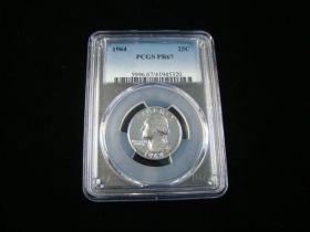 1964 Washington Silver Quarter PCGS Graded PR67 #41945320