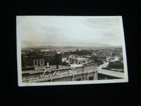 1928 Casper Wyoming Birds Eye View Of Town Original Real Photo Postcard