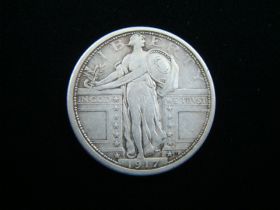 1917-D Standing Liberty Silver Quarter Type I VF+ 31115