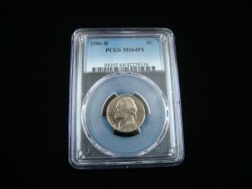 1980-D Jefferson Nickel PCGS Graded MS64FS #42238316