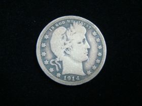 1914-D Barber Silver Quarter VG 80515