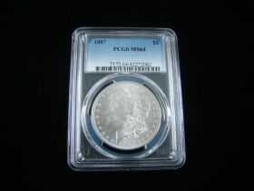 1887 Morgan Silver Dollar PCGS Graded MS64 #42272082