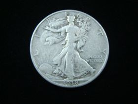 1938-D Walking Liberty Silver Half Dollar Fine 10805