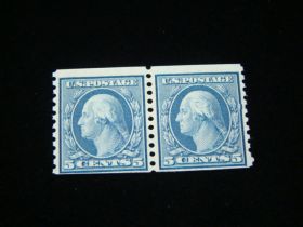 U.S. Scott #496 Pair Mint Never Hinged George Washington