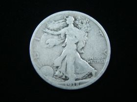 1918 Walking Liberty Silver Half Dollar Good 70805 Nice old coin.