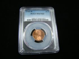 1989-D Lincoln Cent PCGS Graded MS67RD PCGS#40451833