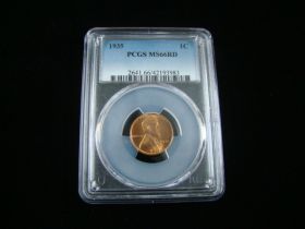 1935 Lincoln Cent PCGS Graded MS66RD #42193983