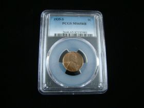 1935-S Lincoln Cent PCGS Graded MS65RB #42193981