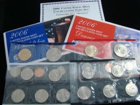 2006 United States Mint P & D Uncirculated Coin Set Envelope & COA
