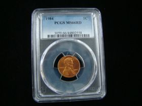 1984 Lincoln Cent PCGS Graded MS66RD #44802558