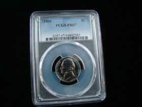 1955 Jefferson Nickel PCGS Graded PR67 #44802583