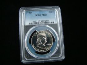 1954 Franklin Silver Half Dollar PCGS Graded PR67 #44802586
