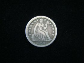 1856 Small Date Liberty Seated Silver Dime VF+ 60525