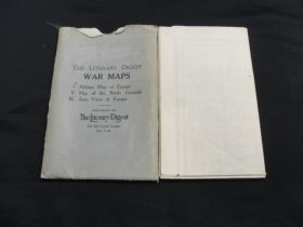 WW1 The Literary Digest 1914 Dated War Map of Europe