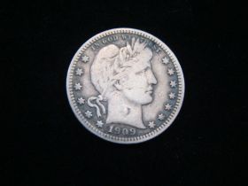 1909 Barber Silver Quarter VG 20530