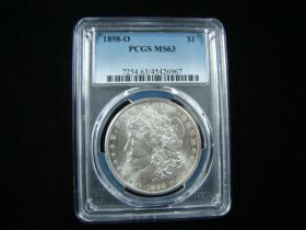 1898-O Morgan Silver Dollar PCGS Graded MS63 #45426967