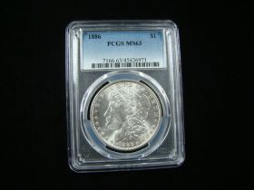 1886 Morgan Silver Dollar PCGS Graded MS63 #45426971