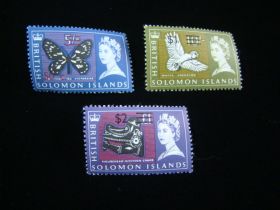 Solomon Islands Scott #164a-166a High Values Mint Never Hinged