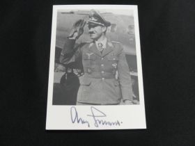 WW2 German Ace Pilot Adolf Galland Signed Photograph