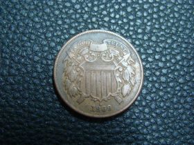 1869 Two Cents VF+ 21226