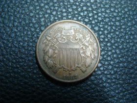 1867 Two Cents XF+ 31226