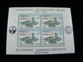 Belgium Scott #B605a Sheet Of 4 Mint Never Hinged Antarctic Expedition