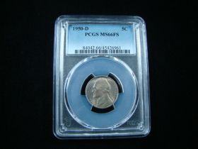 1950-D Jefferson Silver Nickel PCGS Graded MS66FS #45426961