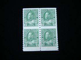 Canada Scott #128a Block Of 4 Imperf Horizontally Mint Never Hinged