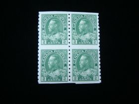 Canada Scott #128a Block Of 4 Imperf Horizontally Mint Never Hinged 02