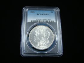 1886 Morgan Silver Dollar PCGS Graded MS64 #42501987