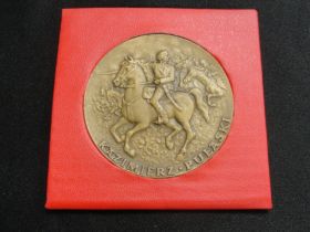 Vintage Polish Bronze Medal "Kazimierz Pulaski" 02