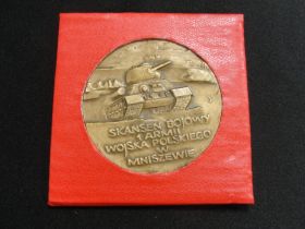 Vintage Polish Bronze Medal "Skansen Bojowy"