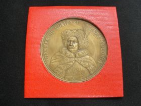 Vintage Polish Bronze Medal "Johannes III"