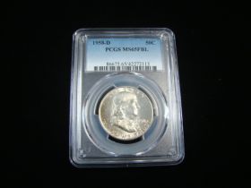 1958-D Franklin Silver Half Dollar PCGS Graded MS65FBL #42272113